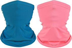 img 4 attached to Summer Neck Gaiters for Kids | Face Scarf Bandana for Boys and Girls | Ideal for Hiking, Cycling, and Outdoor Activities | Children's Neck Gaiter