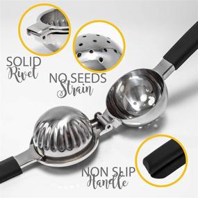 img 2 attached to InfinityLA Stainless Steel Lemon Squeezer & Zester Grater - Heavy Duty Manual Juicer with eBook, Premium Quality Lime Squeezer Bowl, Citrus Juicer Squeezer