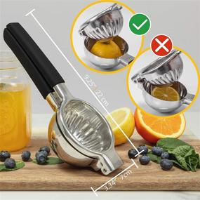 img 3 attached to InfinityLA Stainless Steel Lemon Squeezer & Zester Grater - Heavy Duty Manual Juicer with eBook, Premium Quality Lime Squeezer Bowl, Citrus Juicer Squeezer