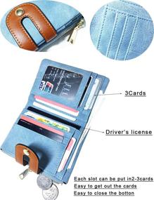 img 2 attached to Womens Bifold Leather Wallet Compact Women's Handbags & Wallets and Wallets