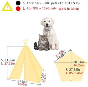 img 3 attached to 🏕️ Durable DEWEL Pet Teepee: Portable Cat Tent with Washable Bed - Cozy House for Dog & Cat Pets (No Cushion Included)