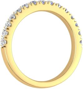 img 3 attached to Stunning 0.15 to 0.75 Carat Diamond Wedding Band in 14K Yellow Gold