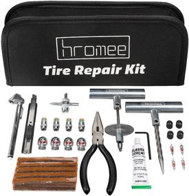 img 4 attached to 🔧 Hromee 56-Piece Tire Repair Tools Kit for Car, Trucks, Motorcycle, ATV, RV - Universal Emergency Flat Tire Puncture Repair Patch Set with Portable Bag