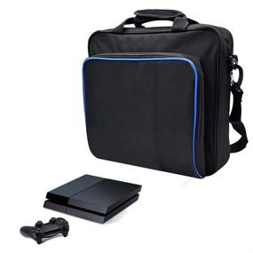 img 3 attached to 🎮 Sony Playstation PS4 and Slim Shoulder Bag: Travel Storage Handbag for Console Accessories, Protective Case