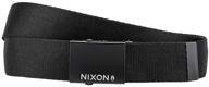 👨 nixon cadet black belt - essential men's belt accessory for style and durability logo