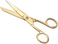 🔪 7 inch gold craft tailor scissors - heavy duty stainless steel shears for cutting fabric, cloth, leather, canvas, denim - professional dressmaker scissors (gold) logo