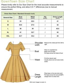 img 2 attached to GownTown Womens Vintage Dresses Hepburn Women's Clothing