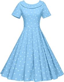 img 4 attached to GownTown Womens Vintage Dresses Hepburn Women's Clothing