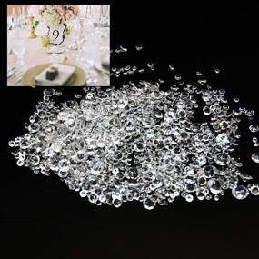 img 3 attached to 💎 SING F LTD 1000 Искрящихся микс-размерных свадебных декоративных разбросанных кристаллов: Придайте своим столам блеск столовыми алмазами