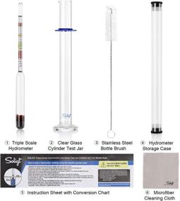 img 3 attached to 🧪 Glass Kombucha Hydrometer Triple Scale