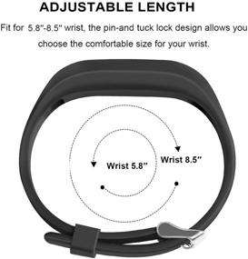 img 1 attached to 🔗 OenFoto Silicone Replacement Bands with Metal Secure Watch Clasp for Garmin Vivofit 3 & JR - Black: Top-Rated Compatible Garmin Vivofit 3 Vivofit JR Bands