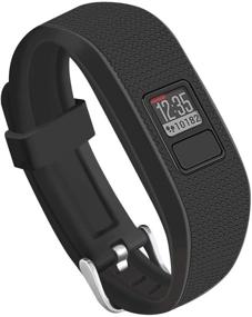 img 4 attached to 🔗 OenFoto Silicone Replacement Bands with Metal Secure Watch Clasp for Garmin Vivofit 3 & JR - Black: Top-Rated Compatible Garmin Vivofit 3 Vivofit JR Bands
