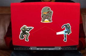 img 2 attached to 🎮 Kilmila Master Chief Collection Stickers [50 pcs] - Laptop, Water Bottle, Bike, Car, Motorcycle, Bumper, Luggage, Skateboard, Graffiti Decals Pack