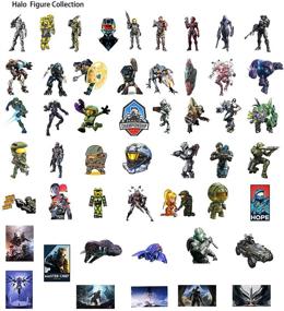img 3 attached to 🎮 Kilmila Master Chief Collection Stickers [50 pcs] - Laptop, Water Bottle, Bike, Car, Motorcycle, Bumper, Luggage, Skateboard, Graffiti Decals Pack