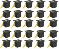 🎓 binaryabc graduation candy boxes party favors - graduation cap gift box with tassel (15pcs, black) - improved seo logo