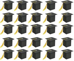 img 4 attached to 🎓 BinaryABC Graduation Candy Boxes Party Favors - Graduation Cap Gift Box with Tassel (15Pcs, Black) - Improved SEO