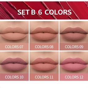 img 3 attached to 💄 Topcent Matte Liquid Lipstick Sets - 6 Nude Shades, Non-Stick Cup, Waterproof Lip Gloss, Long-Lasting Lip Makeup Gift Set for Women, Lip Stains Pack Bundles (SET-B)