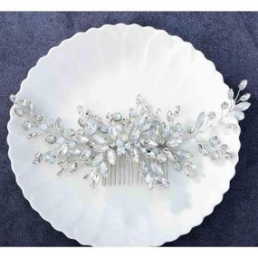 img 3 attached to 💎 Crystal Bridal Hair Comb Accessories - Catery Bride Wedding Hairpiece with Side Combs for Women