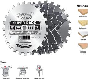 img 3 attached to 🔪 Откройте необыкновенную точность с набором Фрейда 8" x 24T Super Dado (SD508)