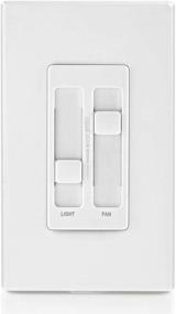 img 2 attached to Leviton SureSlide Dual Quiet Light Control for 150W LED, 300W Incandescent/Halogen, 1.5 Amp Fan - White, 120V