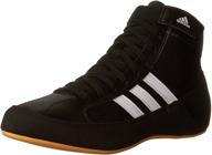 adidas wrestling hvc youth lace-up wrestling shoe (toddler/little kid/big kid) logo