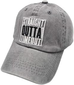 img 4 attached to 🧢 Waldeal Boys' Embroidered Vintage Washed Dad Hat Kids Ballcap – Straight Outta Timeout Edition