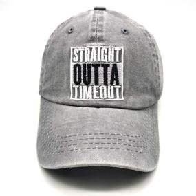 img 3 attached to 🧢 Waldeal Boys' Embroidered Vintage Washed Dad Hat Kids Ballcap – Straight Outta Timeout Edition