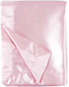 img 3 attached to 🌸 Heavens Cuddles Double Sided Pure Satin Baby Blanket (Pink) - Luxuriously Soft and Large 48"x36" Size