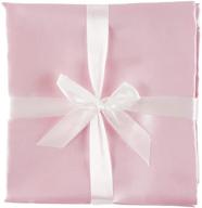 🌸 heavens cuddles double sided pure satin baby blanket (pink) - luxuriously soft and large 48"x36" size logo