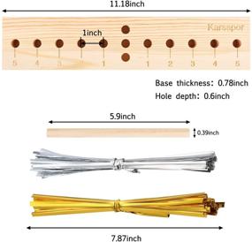 img 1 attached to 🎀 Bow Maker Tool for Ribbon - Karsspor Wooden Craft Set for Gift Bows, Includes 200 Twist Ties - Ideal for Christmas, Halloween Decorations (with Step-by-Step Instructions)
