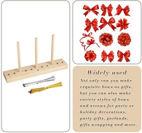 img 2 attached to 🎀 Bow Maker Tool for Ribbon - Karsspor Wooden Craft Set for Gift Bows, Includes 200 Twist Ties - Ideal for Christmas, Halloween Decorations (with Step-by-Step Instructions)