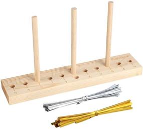 img 4 attached to 🎀 Bow Maker Tool for Ribbon - Karsspor Wooden Craft Set for Gift Bows, Includes 200 Twist Ties - Ideal for Christmas, Halloween Decorations (with Step-by-Step Instructions)