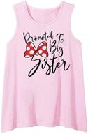 adorable little baby girls clothes: big sister print t shirt tops, perfect gift for big sister tees logo