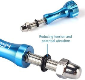 img 3 attached to HSU Aluminum Thumbscrew Set + Wrench for Gopro Hero 10, 9, Hero 8, 7, 6, 5, 4, 3+, 3, 2, 1 & More Action Cameras - Reliable Blue Thumbscrews and Wrench Combo