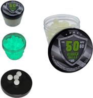 🔦 night vision fluorescent silicon rubber balls: ideal paintballs for self defense, home training, and paintball with glow in the dark effect (50 cal). logo