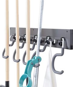 img 3 attached to 🔧 Adjustable Wall Mounted Garage Hanger Storage System with TORACK 64 Inch Garage Hooks - Ultimate Tool Organizer with 16 Hooks & 16 Pegs
