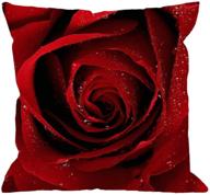 🔴 hgod designs red throw pillow case – cotton linen square cushion cover for home decor – standard pillowcase for men, women – sofa, armchair, bedroom, living room – 18 x 18 inch logo