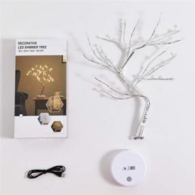 img 2 attached to 🎄 EXTRAFEIN Artificial Bonsai Tree Lights - Snowflake Table Decor Fairy Lamp, Battery/USB Operated, Lit Tree Centerpieces for Jewelry Holder, Christmas Festival Decoration, Mini Night Light