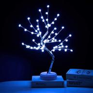 🎄 extrafein artificial bonsai tree lights - snowflake table decor fairy lamp, battery/usb operated, lit tree centerpieces for jewelry holder, christmas festival decoration, mini night light логотип