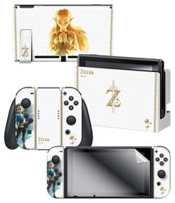 img 4 attached to 🎮 Официальная наклейка и защитная пленка на экран для Nintendo Switch - The Legend of Zelda: Breath of the Wild: Princess Zelda Edition