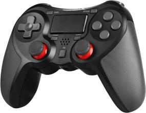 img 4 attached to Impressive Wireless Controller for PS4 Console - Compatible with PS-4 Pro, PS-4 Slim-Built-in Speaker and Stereo Headset Jack - Multitouch Pad and Rechargeable Lithium Battery Included