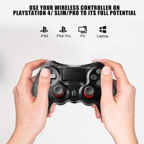 img 3 attached to Impressive Wireless Controller for PS4 Console - Compatible with PS-4 Pro, PS-4 Slim-Built-in Speaker and Stereo Headset Jack - Multitouch Pad and Rechargeable Lithium Battery Included