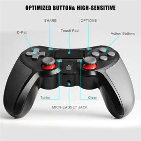 img 1 attached to Impressive Wireless Controller for PS4 Console - Compatible with PS-4 Pro, PS-4 Slim-Built-in Speaker and Stereo Headset Jack - Multitouch Pad and Rechargeable Lithium Battery Included
