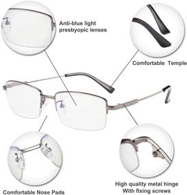 img 2 attached to K7026 Karsaer Titanium Progressive Multifocus Reading Glasses with Blue Light Filter