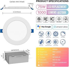 img 3 attached to 🔦 JULLISON Location Compatible Recessed LED Light in 2700K to 6000K