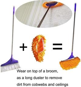 img 2 attached to 🧹 10Pcs Washable Reusable Mop Slippers: Microfiber Dust Mops for Easy Floor Cleaning - Ideal for House, Office, Bathroom, and Kitchen Sweeping - Foot Dust and Hair Cleaners for Women, Men, Kids