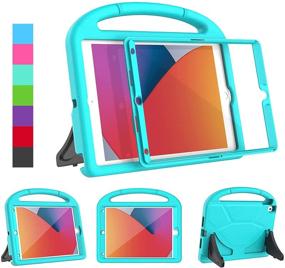 img 4 attached to LEDNICEKER iPad 10.2 Kids Case with Screen Protector - Shockproof Lightweight Stand for iPad 9th/8th/7th Gen - Turquoise