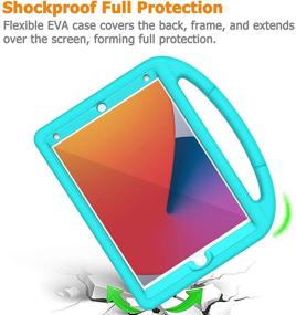 img 1 attached to LEDNICEKER iPad 10.2 Kids Case with Screen Protector - Shockproof Lightweight Stand for iPad 9th/8th/7th Gen - Turquoise