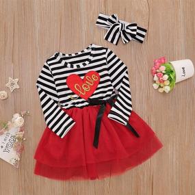 img 3 attached to Cute Girls' Top: Rainbow Striped Cotton Dress Pullover Blouse for Better SEO