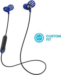 img 3 attached to 🎧 JLab Metal Bluetooth Wireless Rugged Earbuds with Titanium 8mm Drivers, 6-Hour Battery Life, Noise Isolation, Bluetooth 5.0, IP55 Sweat-Proof Rating, Extra Gel Tips & Cush Fins in Black/Blue